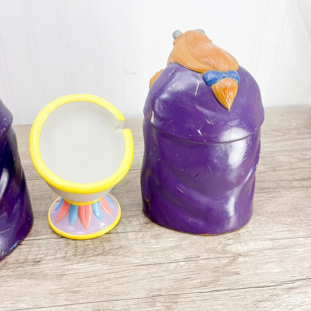 VTG‎ Disney Beauty and The Beast Hand Puppet Figure Pizza Hut 1992 Teacup Chip